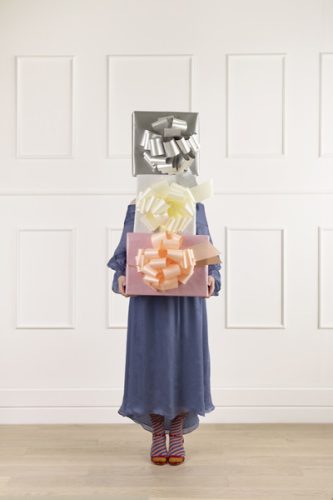 DIY decorative bow, off-white, 30 cm