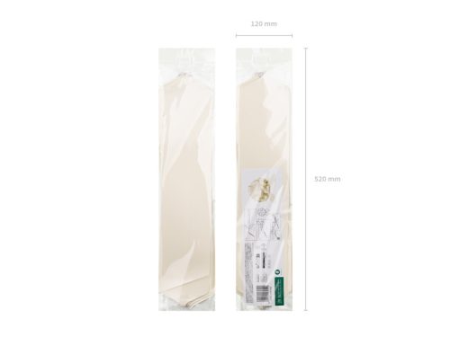 DIY dekoratív masni, törtfehér, 40 cm