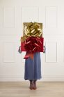 DIY decorative bow, red, 40 cm
