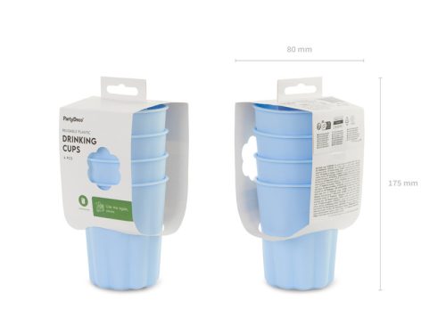 Műanyag poharak Frill, 220 ml, világoskék (1 db / 4 db)