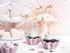 Cupcake feltét Love, arany, 13cm (1 pkt / 6 db.)