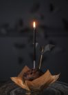 Bat Cupcake Decorations, black, 3.6-4.7cm (1 pkt / 6 pc.)