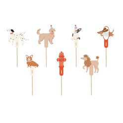 Cupcake toppers Dogs, 7-9.5 cm, mix (1 pkt / 7 pc.)