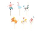 Circus Cupcake Toppers, 9-11,5 cm, mix (1 pkt / 6 db.)