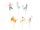 Circus Cupcake Toppers, 9-11,5 cm, mix (1 pkt / 6 db.)