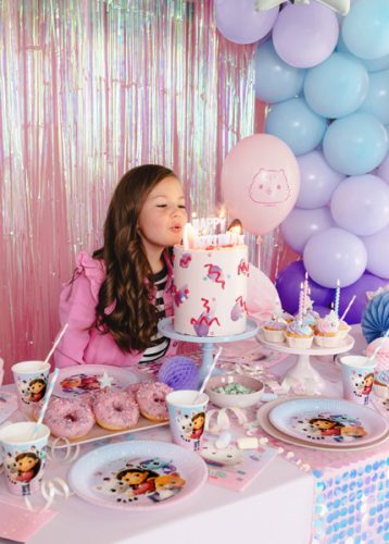 Színes Gabby's Dollhouse papír poharak 250 ml, 6 db-os készlet