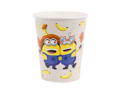Minion mintás papír pohár 250 ml, 6 db - Egyszer használatos