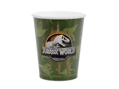 Jurassic World papírpohár 250 ml, mintás, 6 db-os csomag