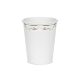Fehér papír pohár arany mintával, 220 ml, 6 db/csomag