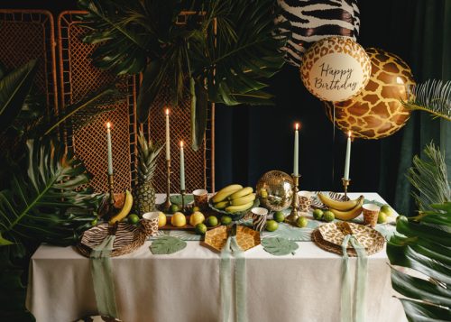 Egyszínű szafari papír poharak, 220 ml, vegyes mintával, 6 db