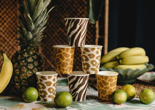 Szafari papír poharak 220 ml, 6 db-os vegyes mintával