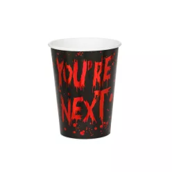   Papírpohár "You're Next", 250 ml, fekete-piros (6 db/csomag)