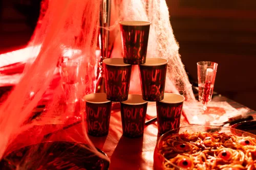 Papírpohár "You're Next", 250 ml, fekete-piros (6 db/csomag)