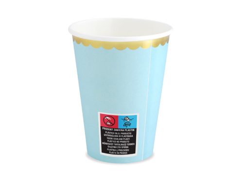 Poharak, világoskék, 220ml (1 db / 6 db.)