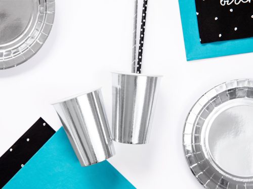 Poharak, ezüst, 220 ml (1 db / 6 db.)