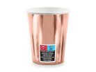 Rose gold születésnapi poharak, 260 ml, 6 darabos csomag