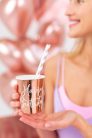 Rose gold születésnapi poharak, 260 ml, 6 darabos csomag