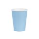 Egyszer használatos világoskék papírpohár 250 ml, 6 db/csomag
