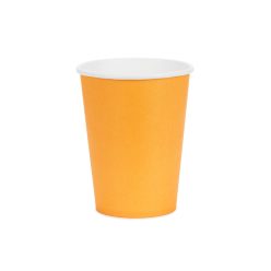   Egyszer használatos világos narancssárga papírpohár 250 ml, 6 db/csomag