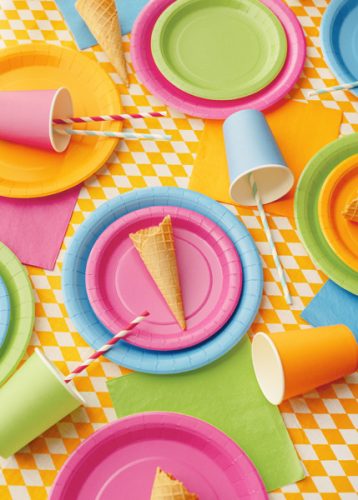 Egyszer használatos világos narancssárga papírpohár 250 ml, 6 db/csomag