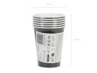 Fekete papír pohár 250 ml - 6 db-os csomag