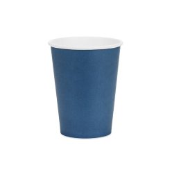 Sötétkék papír poharak 250 ml, 6 db-os csomag