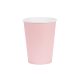 Egyszínű világos rózsaszín papír pohár 250 ml, 6 db/csomag