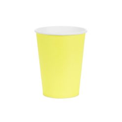Sárga papír pohár 250 ml, 6 darabos csomag