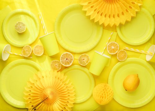 Sárga papír pohár 250 ml, 6 darabos csomag