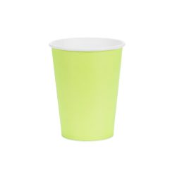   Egyszer használatos világoszöld papír pohár 250 ml, 6 db/csomag