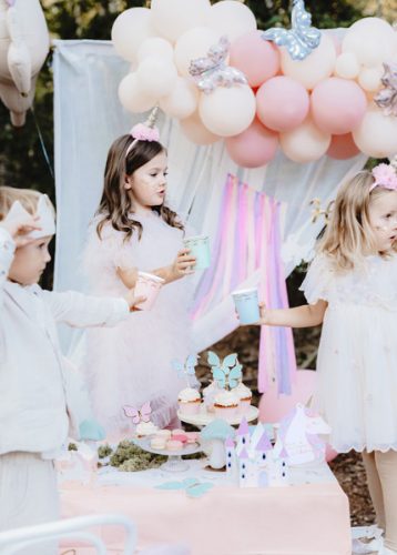 Papír pohár szett színes masnis mintával, 220 ml, 6 db