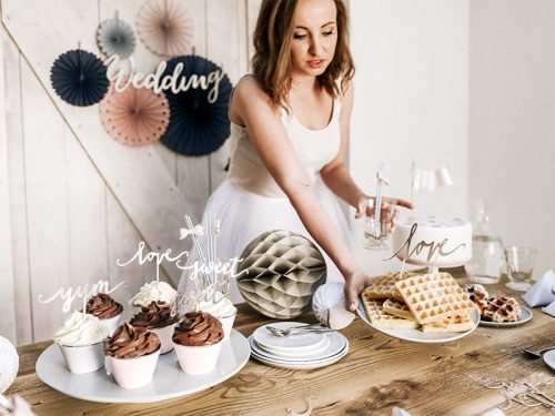 Tortatortabeszúró Love, ezüst, 17cm