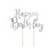 Tortatortabeszúró Boldog születésnapot, ezüst, 22,5 cm