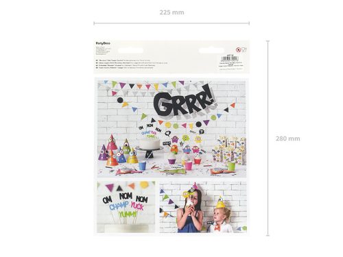 tortabeszúró Monsters - Beszédbuborékok, 13-21,5 cm (1 db / 6 db)