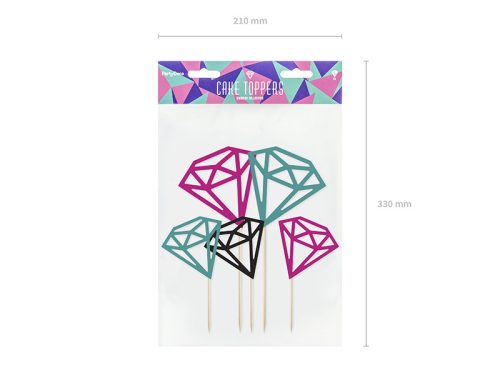 tortabeszúró Diamonds, 12,5-25,5 cm (1 db / 5 db)