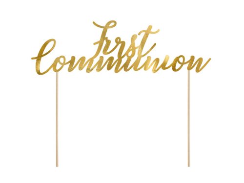 Tortatortabeszúró Elsőáldozás, arany, 21cm