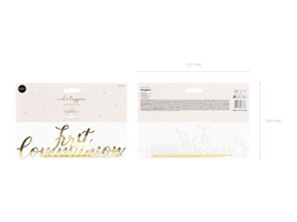 Tortatortabeszúró Elsőáldozás, arany, 21cm