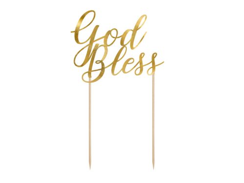 Tortatortabeszúró God Bless, arany, 27,5cm