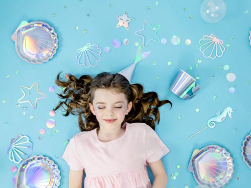 tortabeszúró Mermaid, irizáló, 24,5 cm (1 db / 3 db)