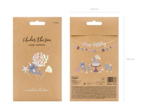 tortabeszúró Narwhal, mix, 10-15,5 cm (1 db / 4 db)