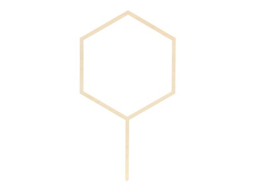 Fa  hatszög alakú tortabeszúró, 24cm