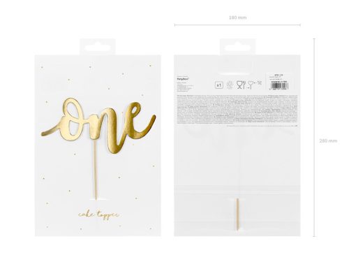 Tortatortabeszúró One, arany, 19cm