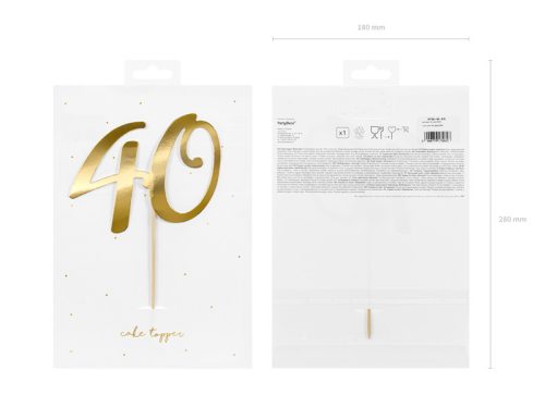 Tortatortabeszúró ''40'', arany, 20,5cm