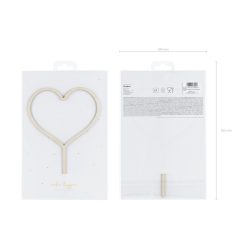 Fából készült tortabeszúró Szív, 23cm