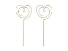 Heart Toppers, gold,  12 x 4,5  cm (1 pkt / 2 pc.)