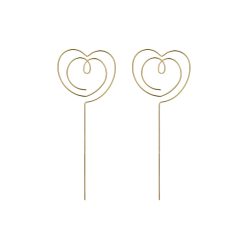 Heart Toppers, gold,  12 x 4,5  cm (1 pkt / 2 pc.)