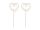 Heart Toppers, gold,  12 x 4,5  cm (1 pkt / 2 pc.)