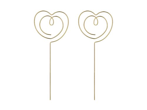 Heart Toppers, gold,  12 x 4,5  cm (1 pkt / 2 pc.)