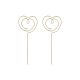 Heart Toppers, gold,  12 x 4,5  cm (1 pkt / 2 pc.)