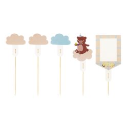 Cake Toppers Teddy Bear, Mix, 12-14 cm (1 pkt / 5 pc.)